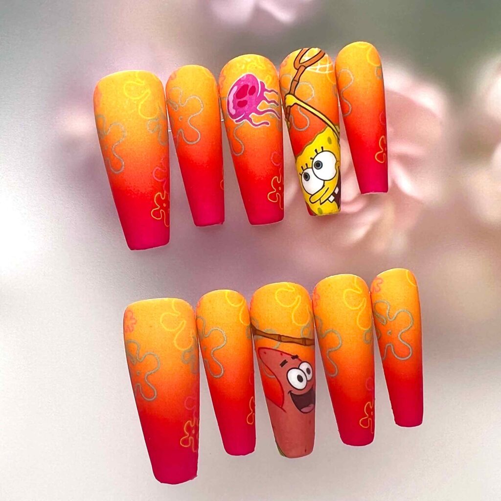 new cartoon looking nails. what's your thoughts? : r/Nails