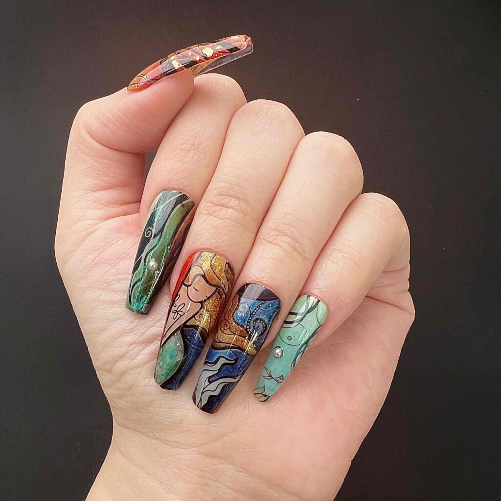 the Little Mermaid nail,