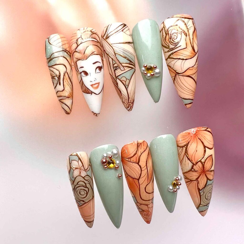 Beauty and the Beast nail,