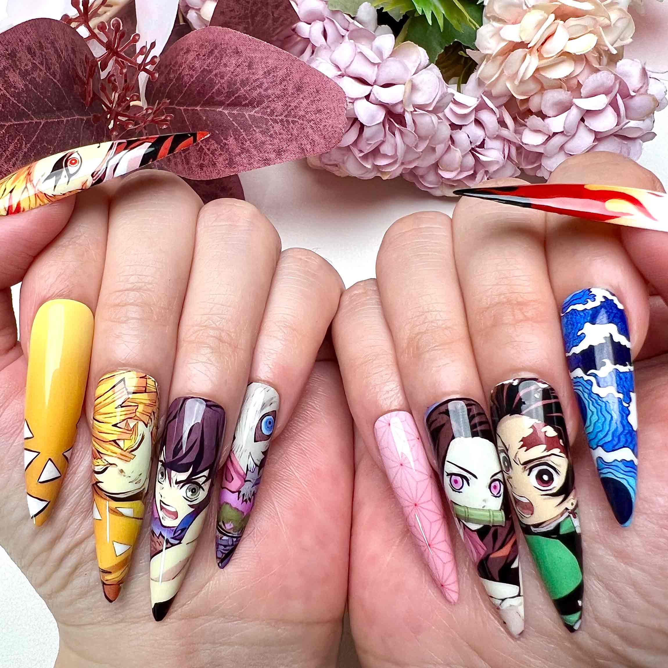 53 Demon Slayer Nail Art Designs for 2023  Nerd About Town