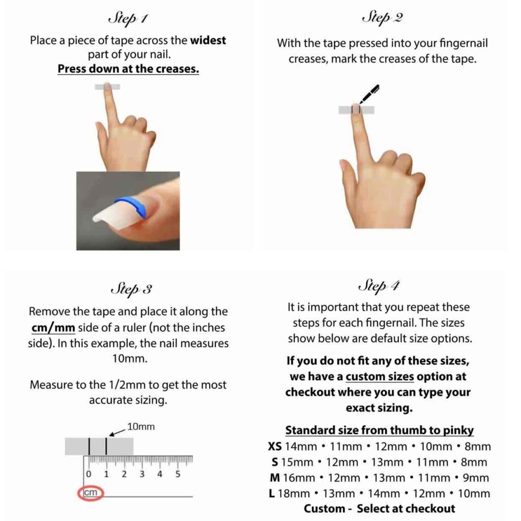 How to measure nails