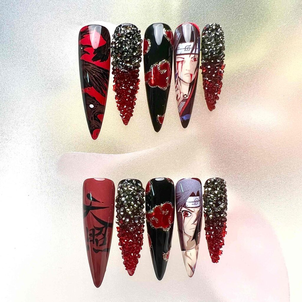 Itachi Eternal Eyes Diamanté | Froni Nail